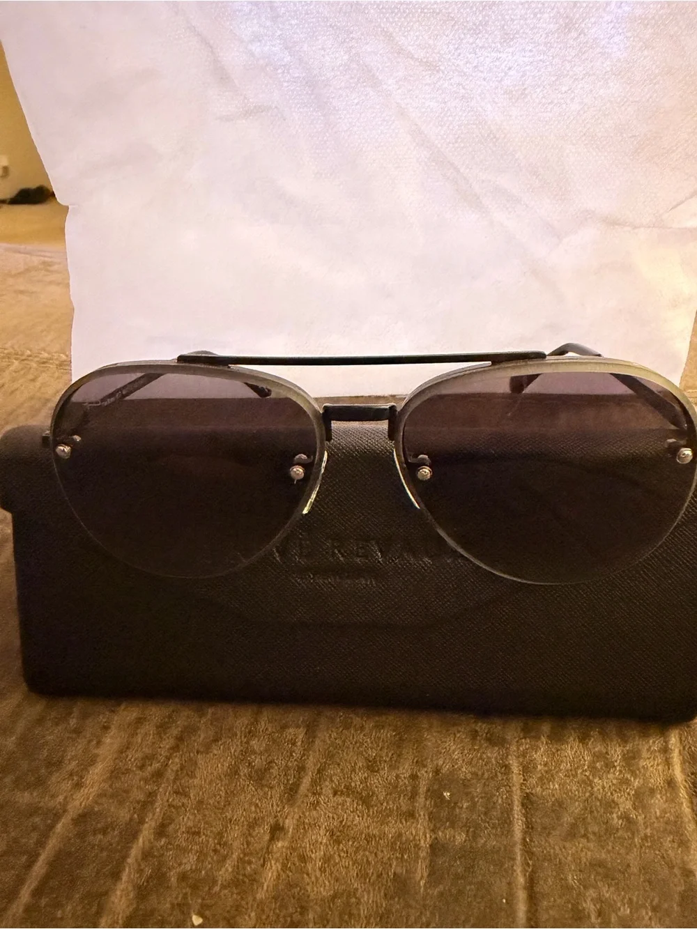 Privé Revaux The Bijou 807 Black Aviator Sunglasses